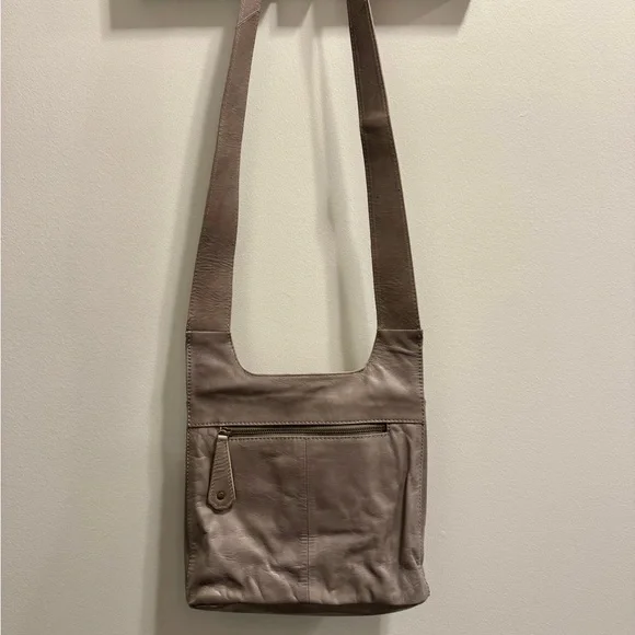 HOBO Gray with interior Geometric Orange and Blue Bag - Picture 4 of 4